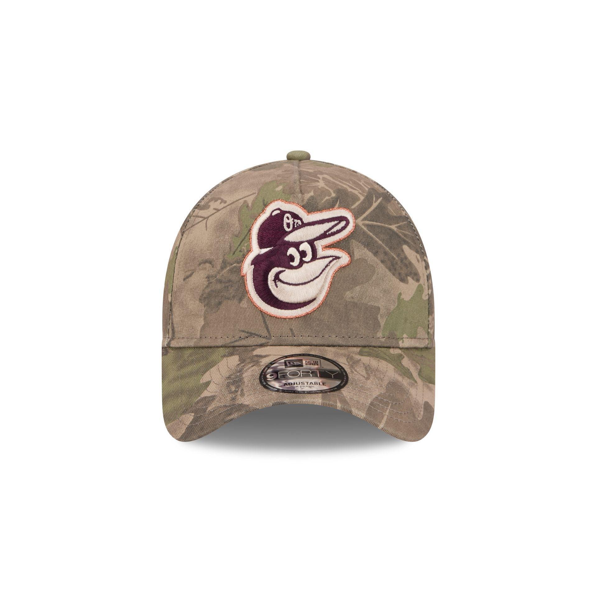 Baltimore Orioles Leaf Camo 9FORTY A-Frame Snapback Hat Male Product Image