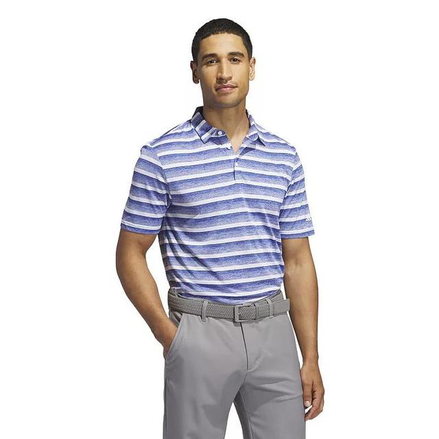 Mens adidas Two Color Stripe Golf Polo Product Image