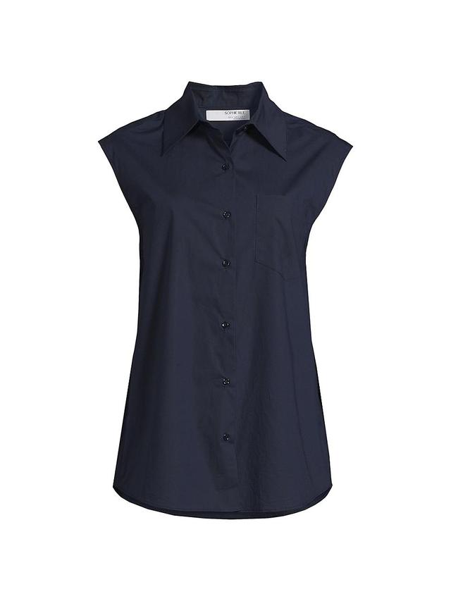 Womens Wes Cotton Sleeveless Shirt Product Image