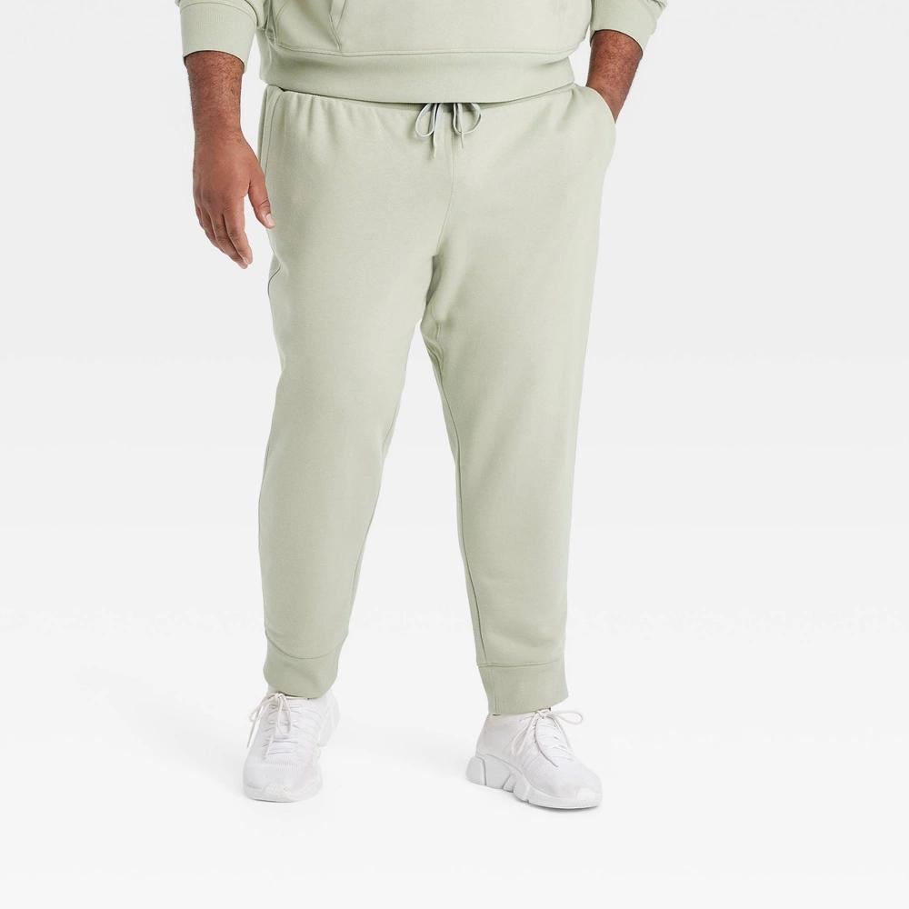 Mens Big Cotton Fleece Jogger Pants - All In Motion Light 3XL Product Image