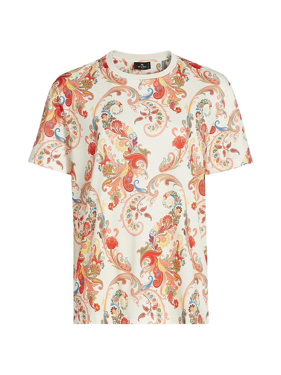 Womens Paisley Cotton T-Shirt Product Image