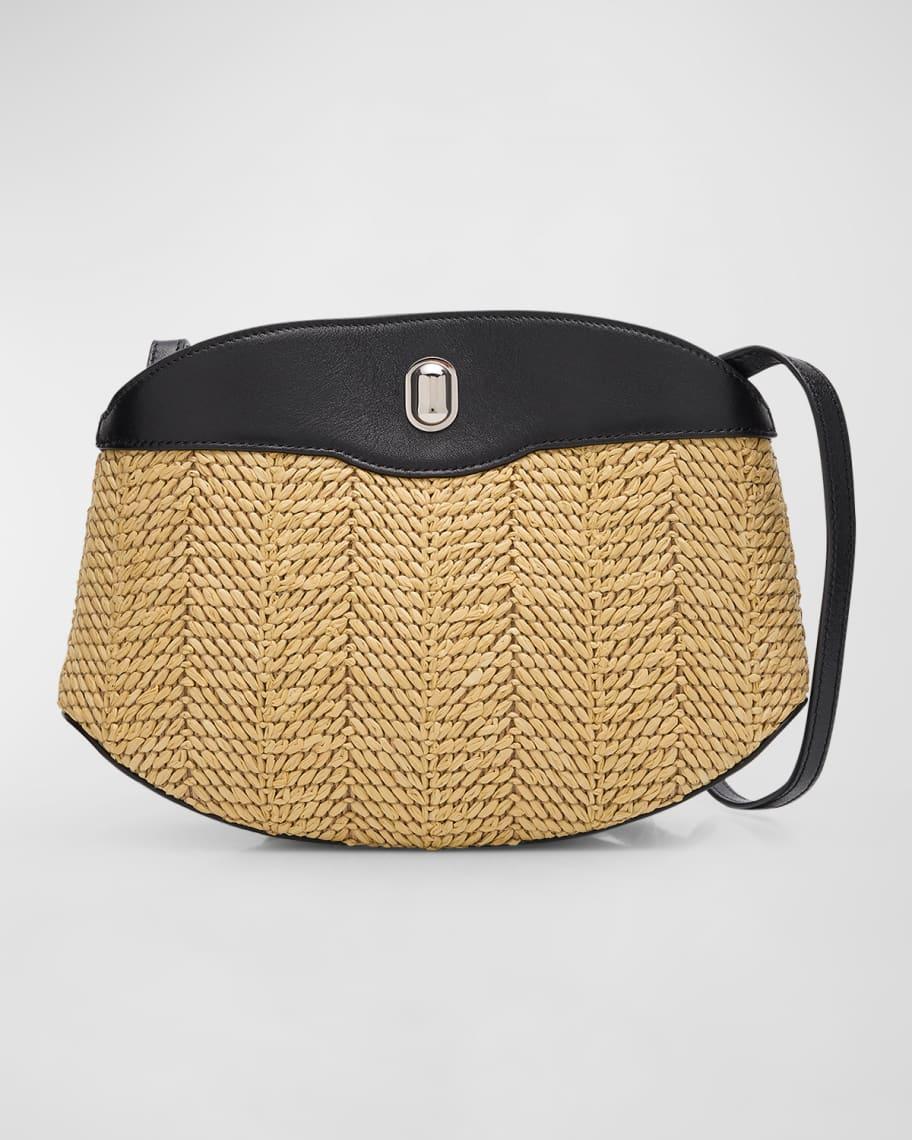 Tondo Raffia and Leather Crossbody Bag Product Image