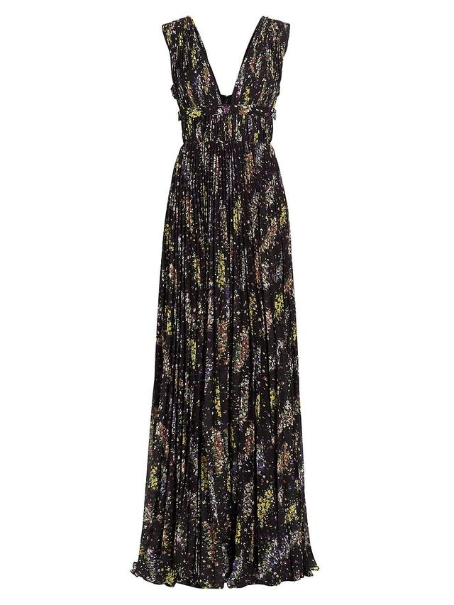 Womens Valentino Floral Chiffon Gown Product Image