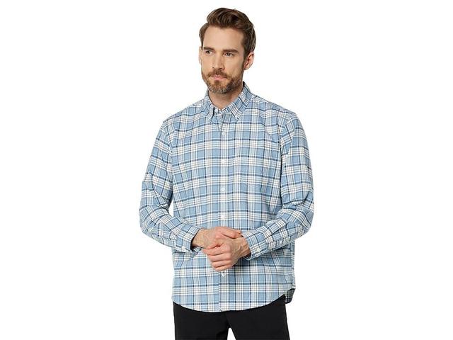 L.L.Bean Comfort Stretch Oxford Long Sleeve Traditional Fit Plaid (Bayside ) Men's Clothing Product Image