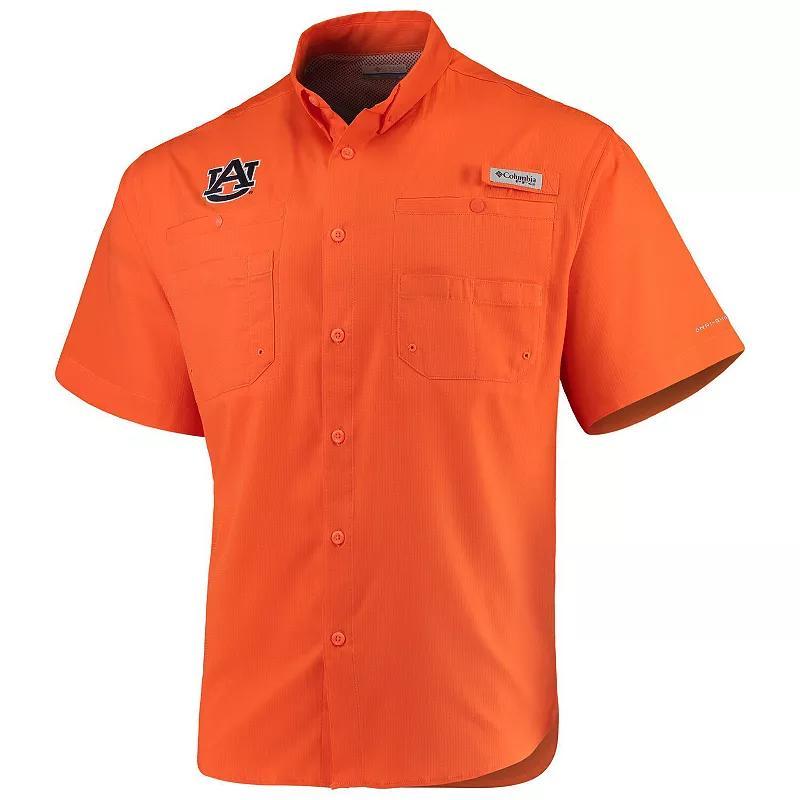 Columbia Mens Collegiate PFG Tamiami Short Sleeve Shirt - Auburn- Product Image