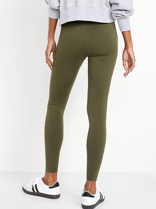 High-Waisted Jersey Ankle Leggings Product Image