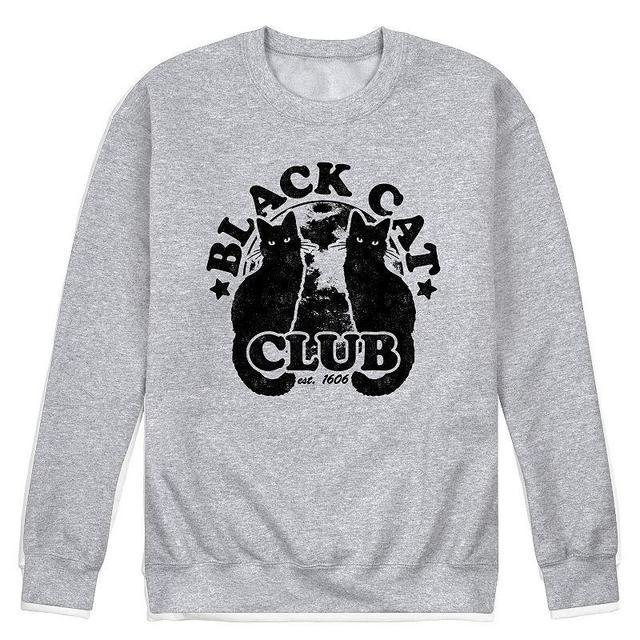 Mens Black Cat Club Fleece Sweatshirt Med Grey Product Image