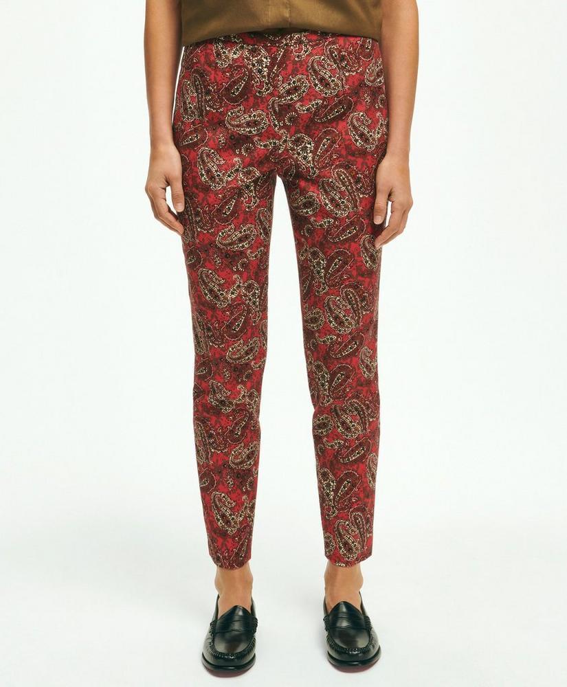 Paisley Slim Side-Zip Pants Product Image