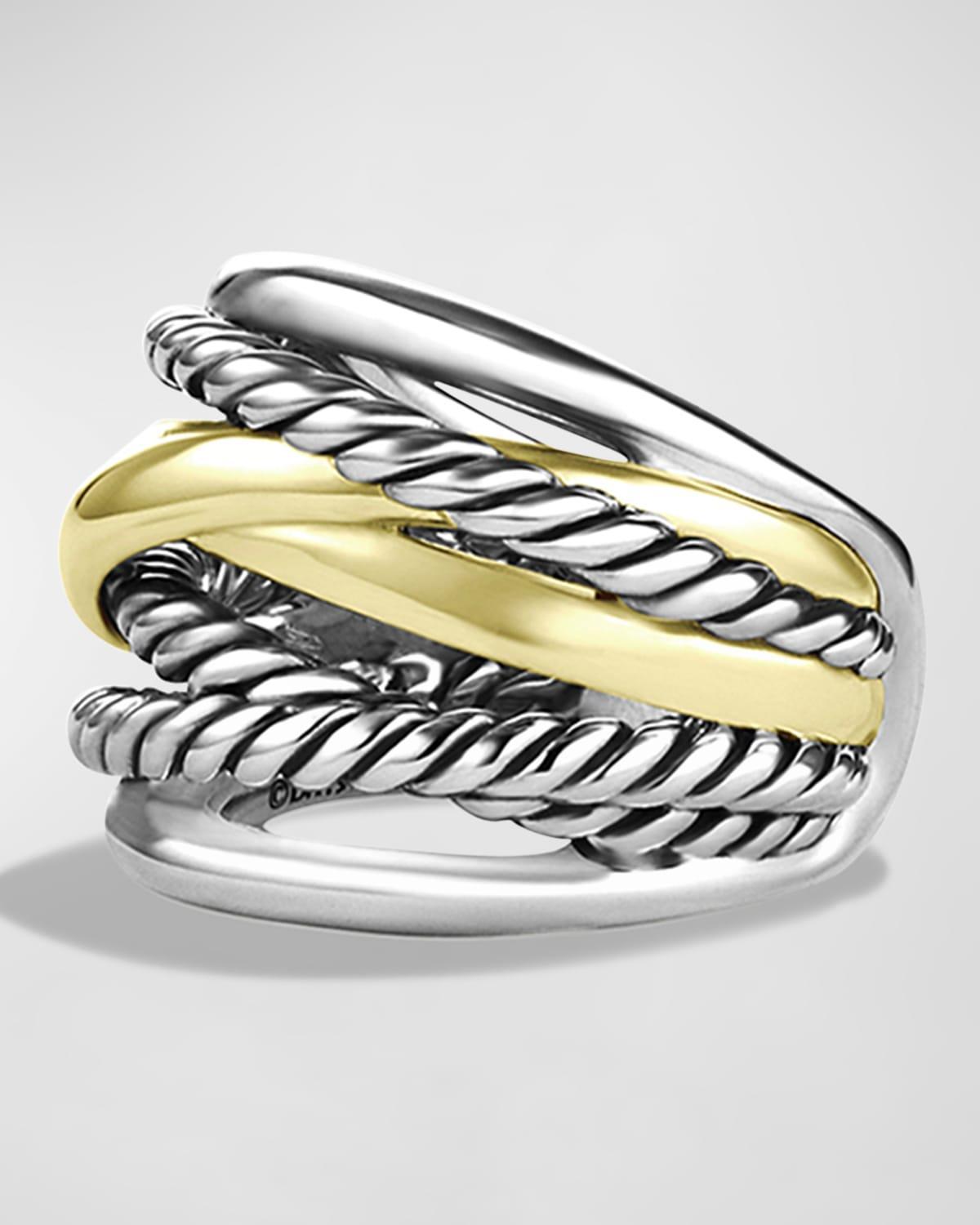 Womens The Crossover Collection Wide Ring with 14K Yellow Gold Product Image