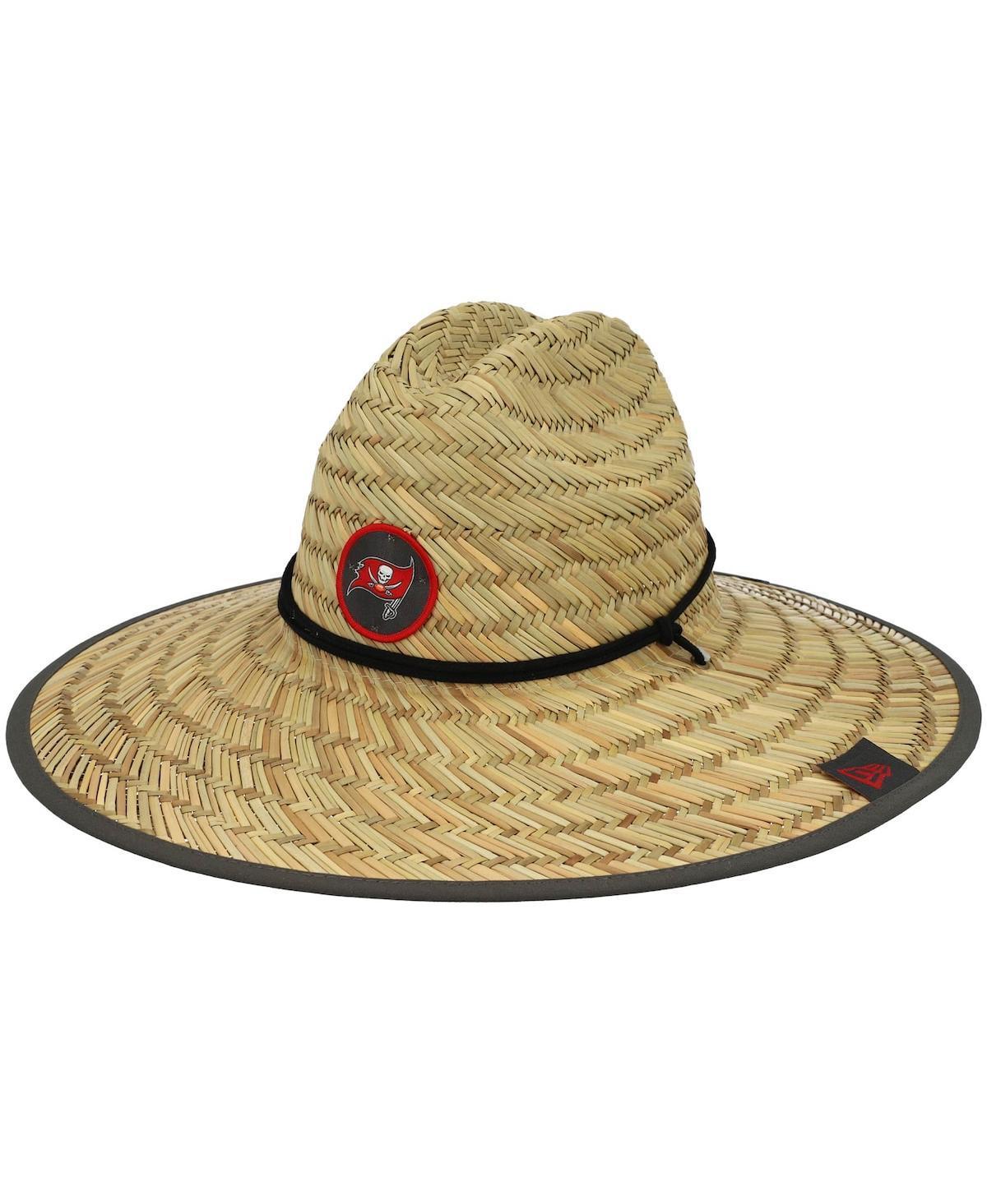 Mens New Era Natural Tampa Bay Buccaneers NFL Training Camp Official Straw Lifeguard Hat Product Image