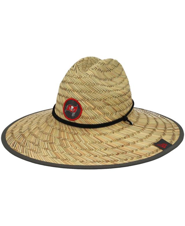 Mens New Era Natural Tampa Bay Buccaneers NFL Training Camp Official Straw Lifeguard Hat Product Image