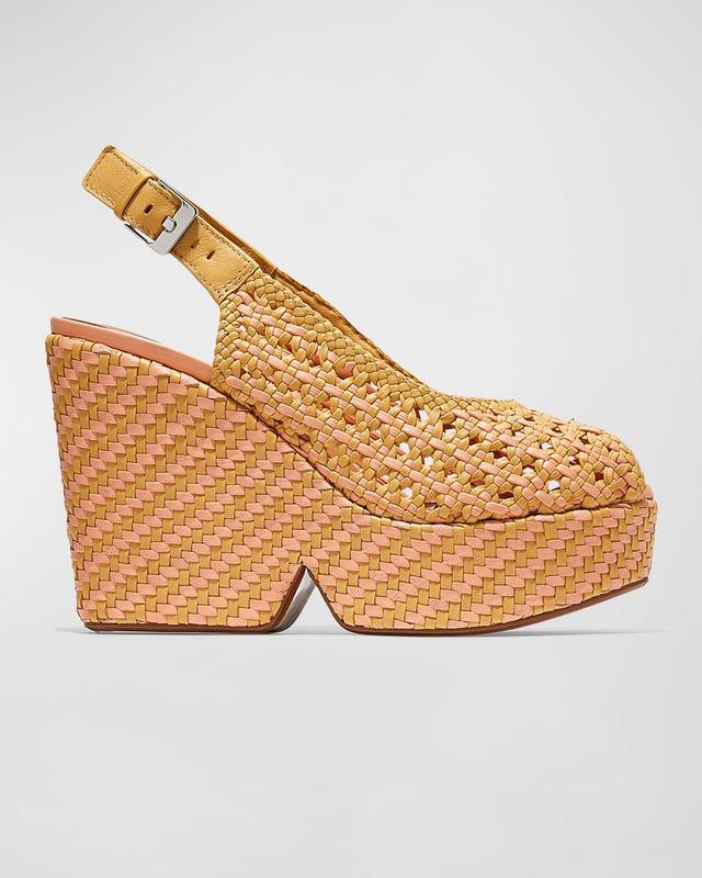 Dolka Braided Peep-Toe Wedge Pumps Product Image