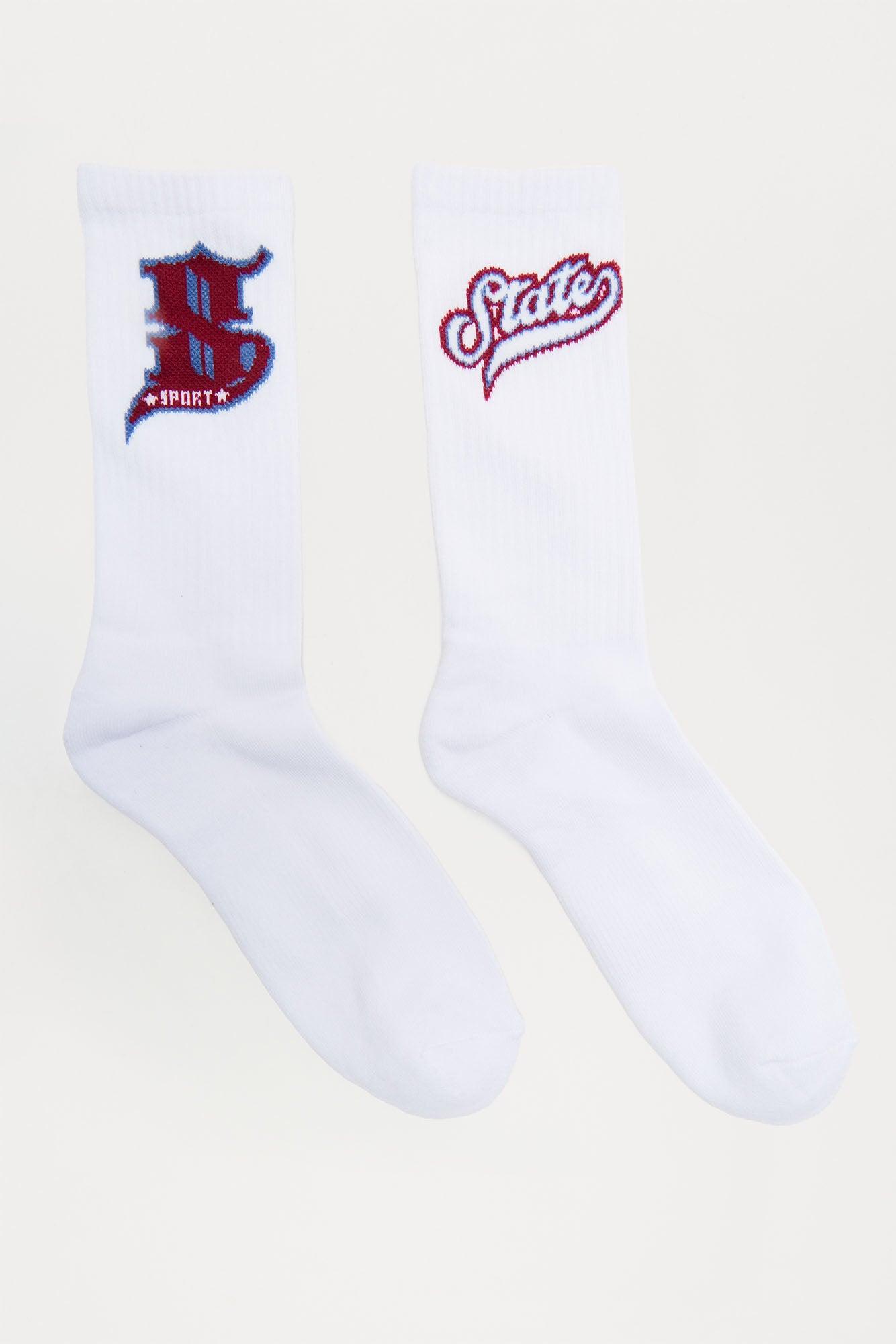 State Sports Socks 2 Pack - White/combo Product Image