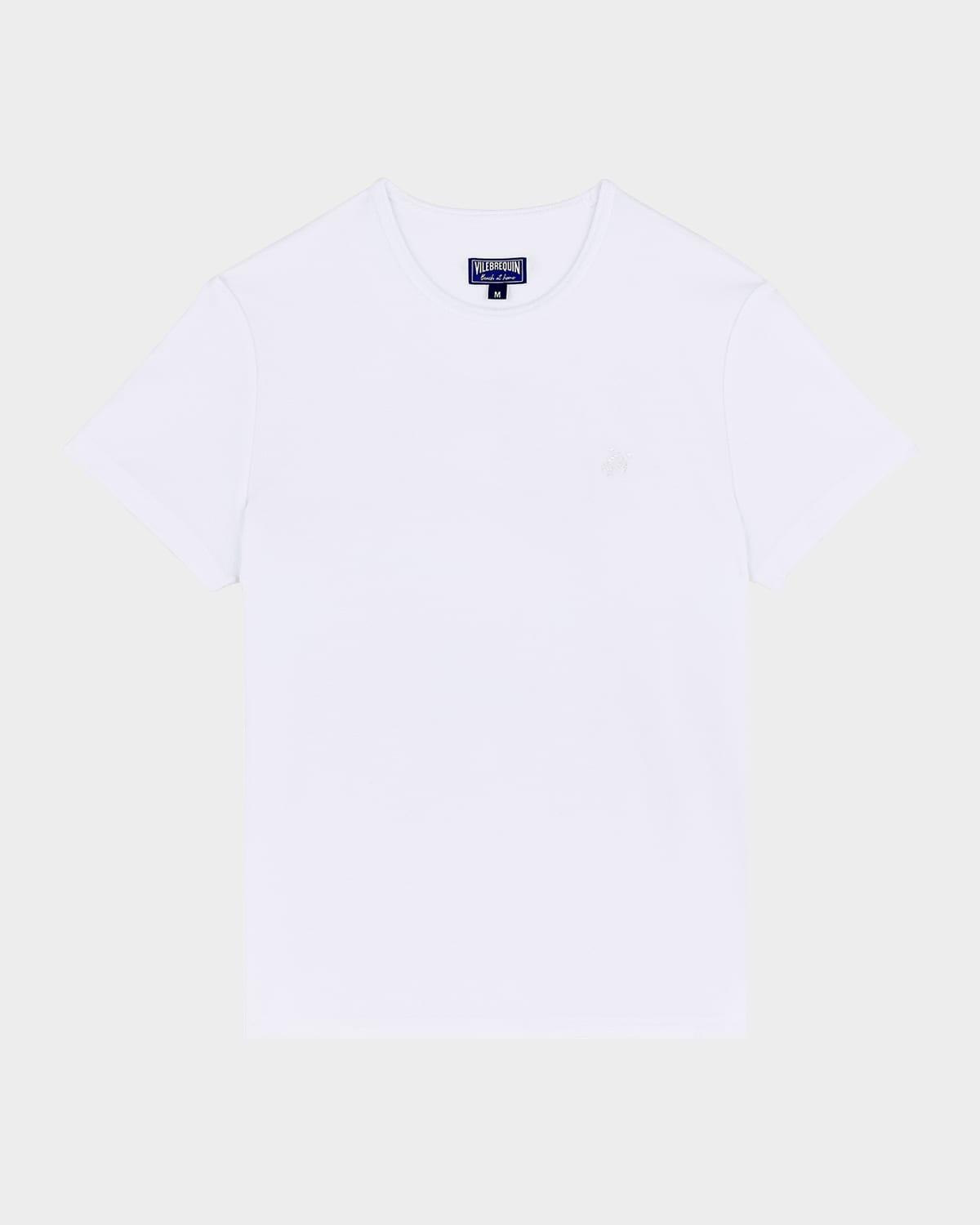 Mens Terry Cotton-Blend Crewneck T-shirt Product Image