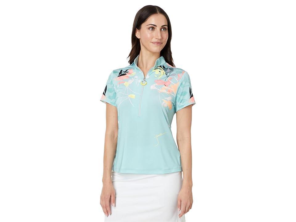 Jamie Sadock Flora Short Sleeve Top (Cotton Candy) Women's Clothing Product Image