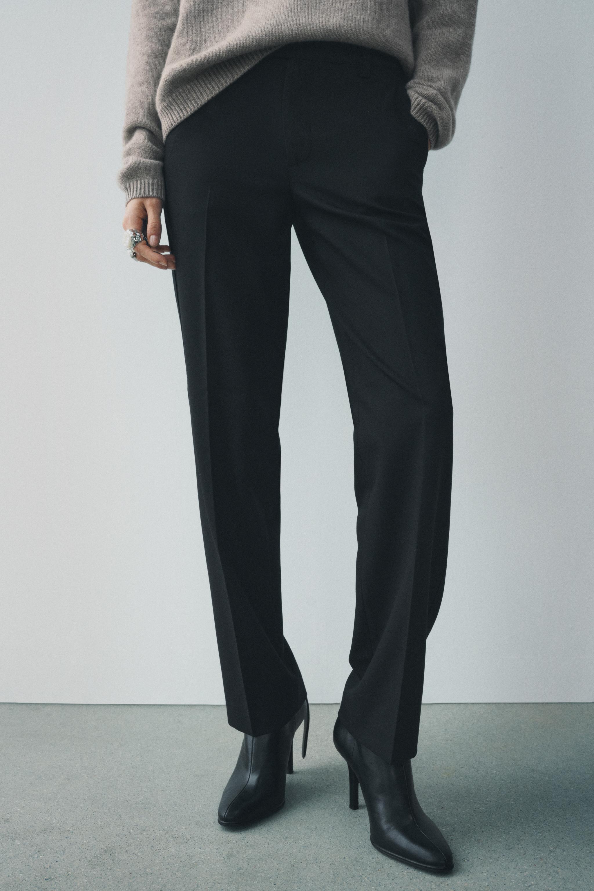 LOW RISE STRAIGHT LEG PANTS ZW COLLECTION Product Image