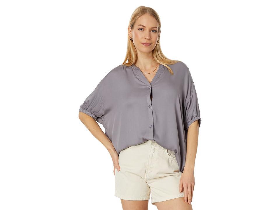 Splendid Jamie Blouse (Oyster) Women's Clothing Product Image