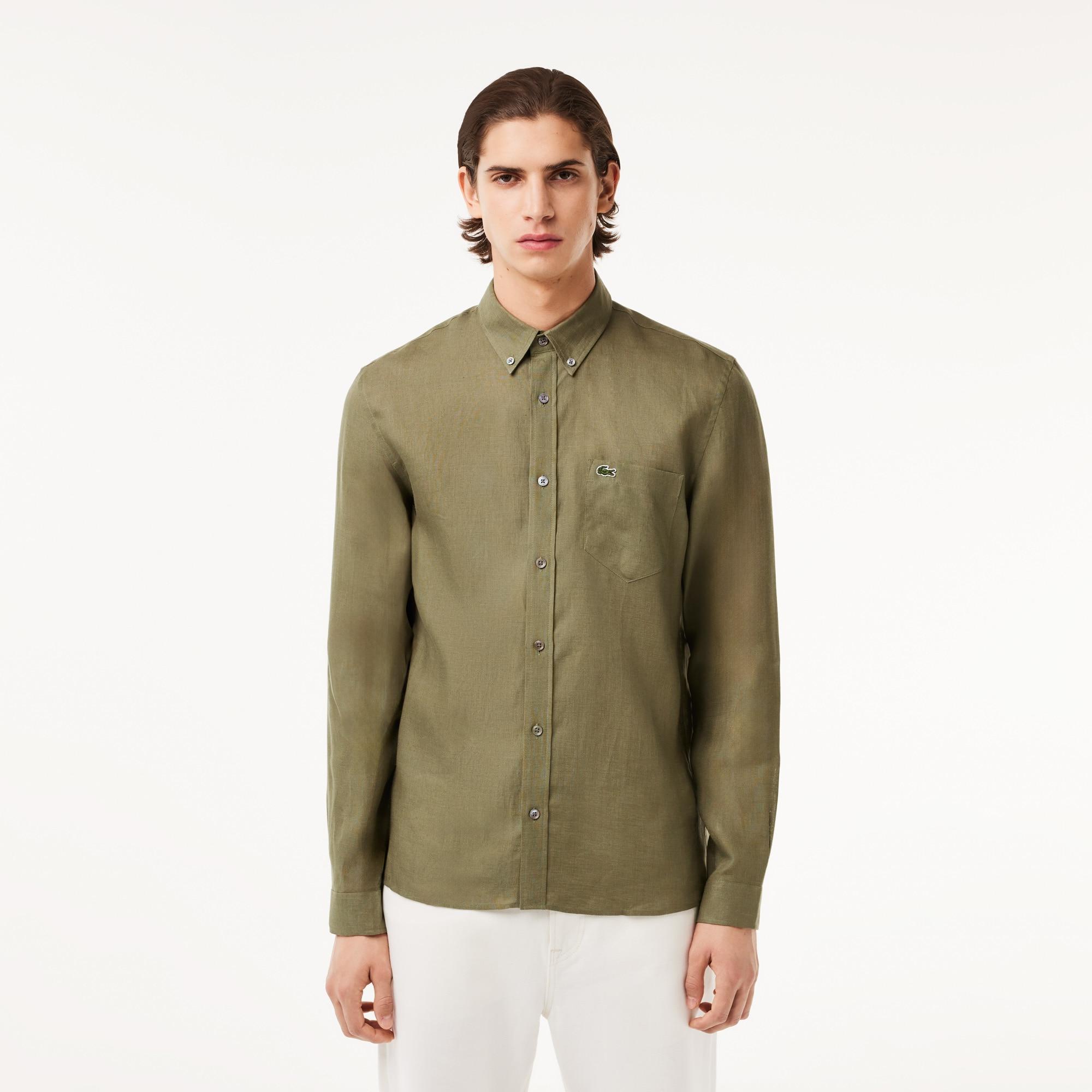 Men's Regular Fit Linen Shirt Product Image