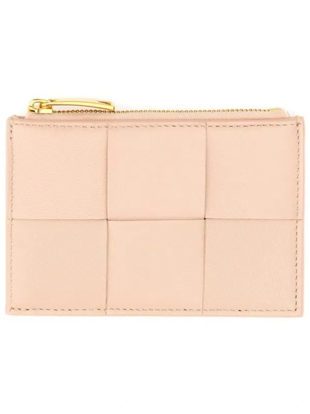 BOTTEGA VENETA Zipper Card Bag In Pink Product Image