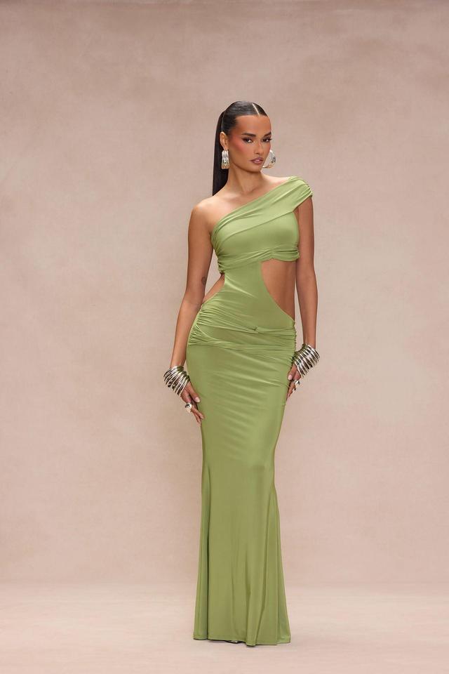 Naya Cut Out Maxi Dress - Green Product Image