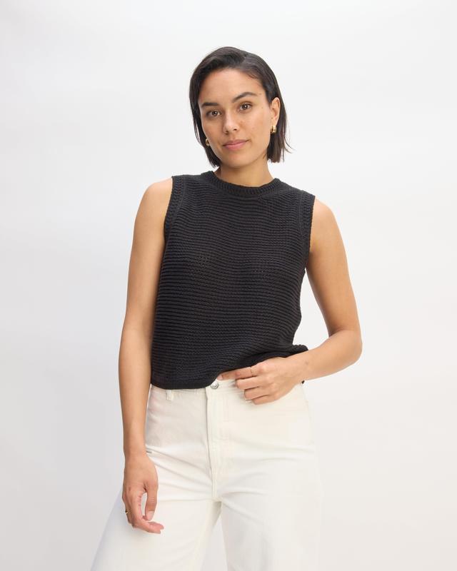 The Organic Cotton Open-Stitch Tank Product Image