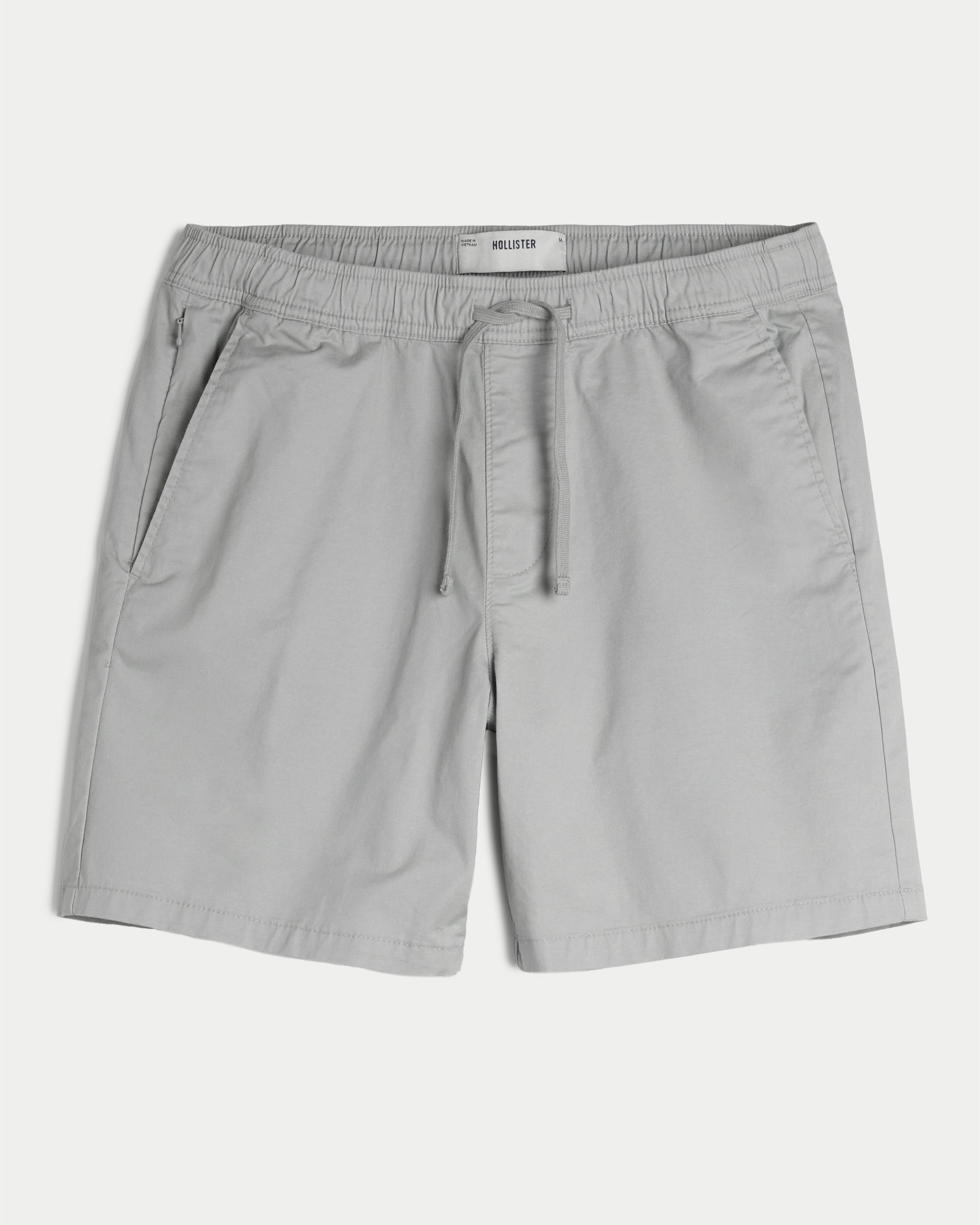 Above-the-Knee Twill Pull-On Shorts Product Image