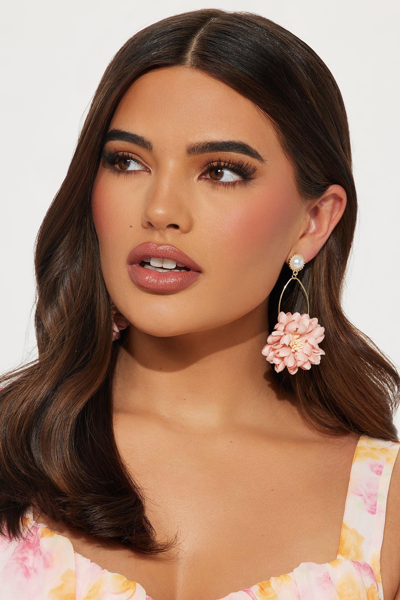 Spring Fever Floral Earrings - Pink/combo Product Image