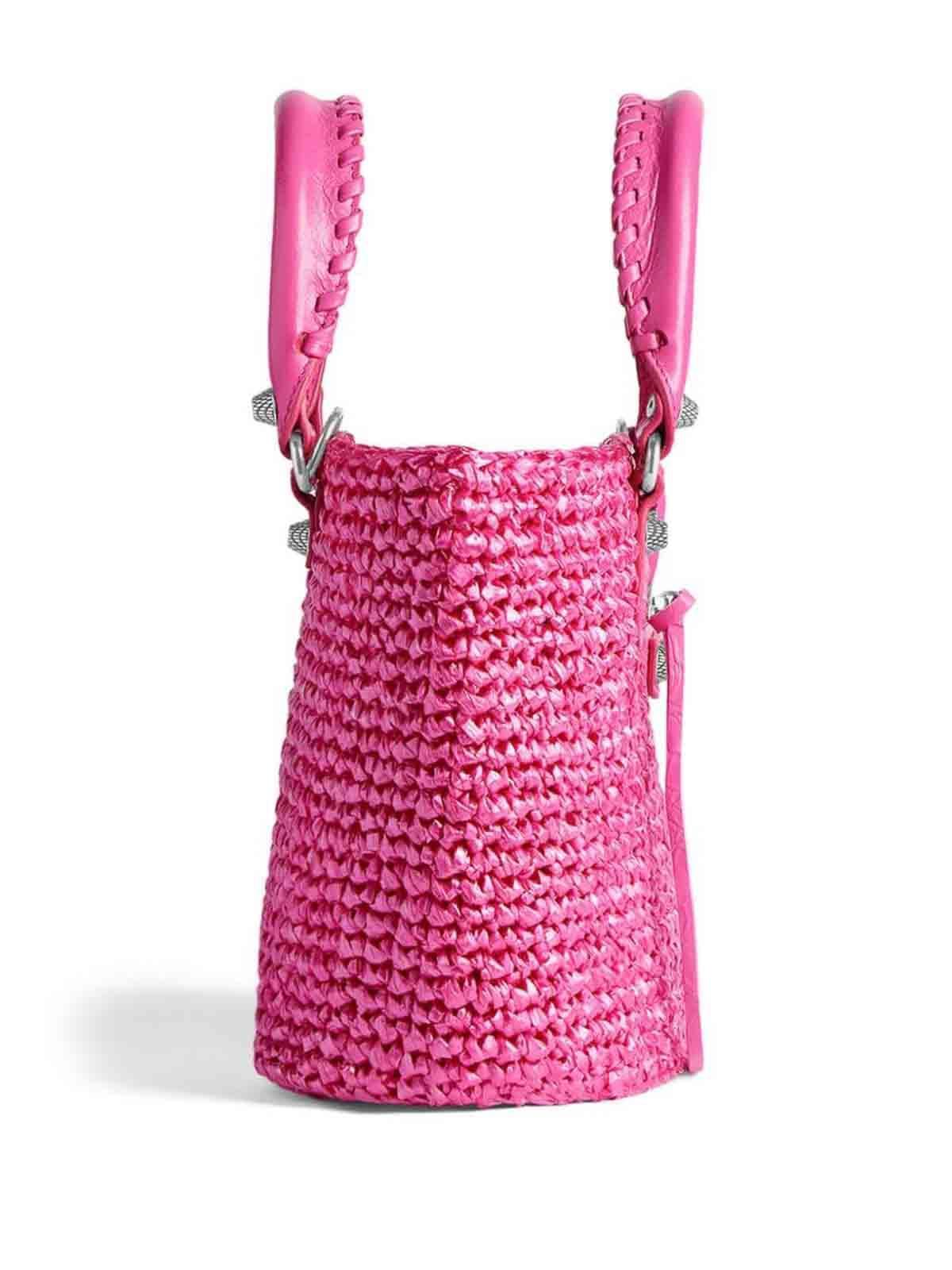 BALENCIAGA Le Cagole Small Panier Tote Bag In Pink Product Image