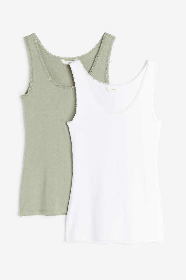 2-pack Lace-trimmed Tank Tops Product Image