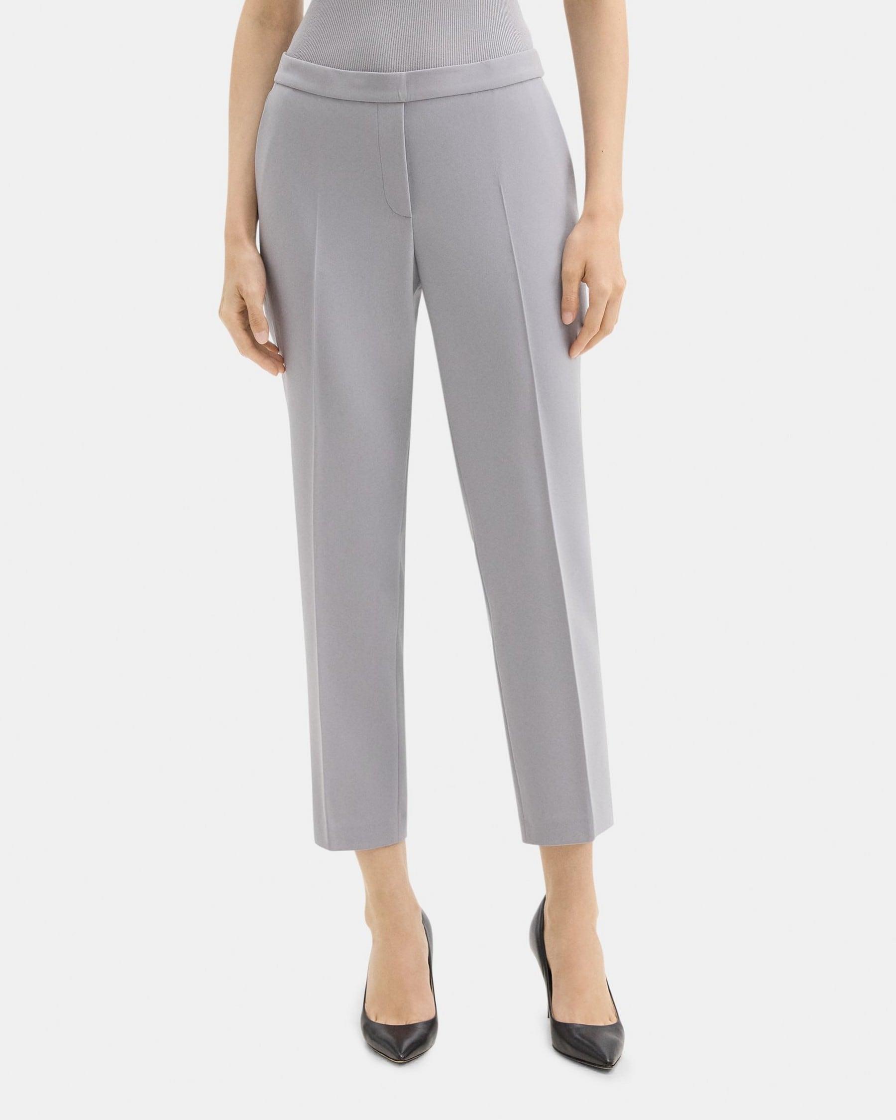 Cropped Slim Pull-On Pant in Crepe Product Image