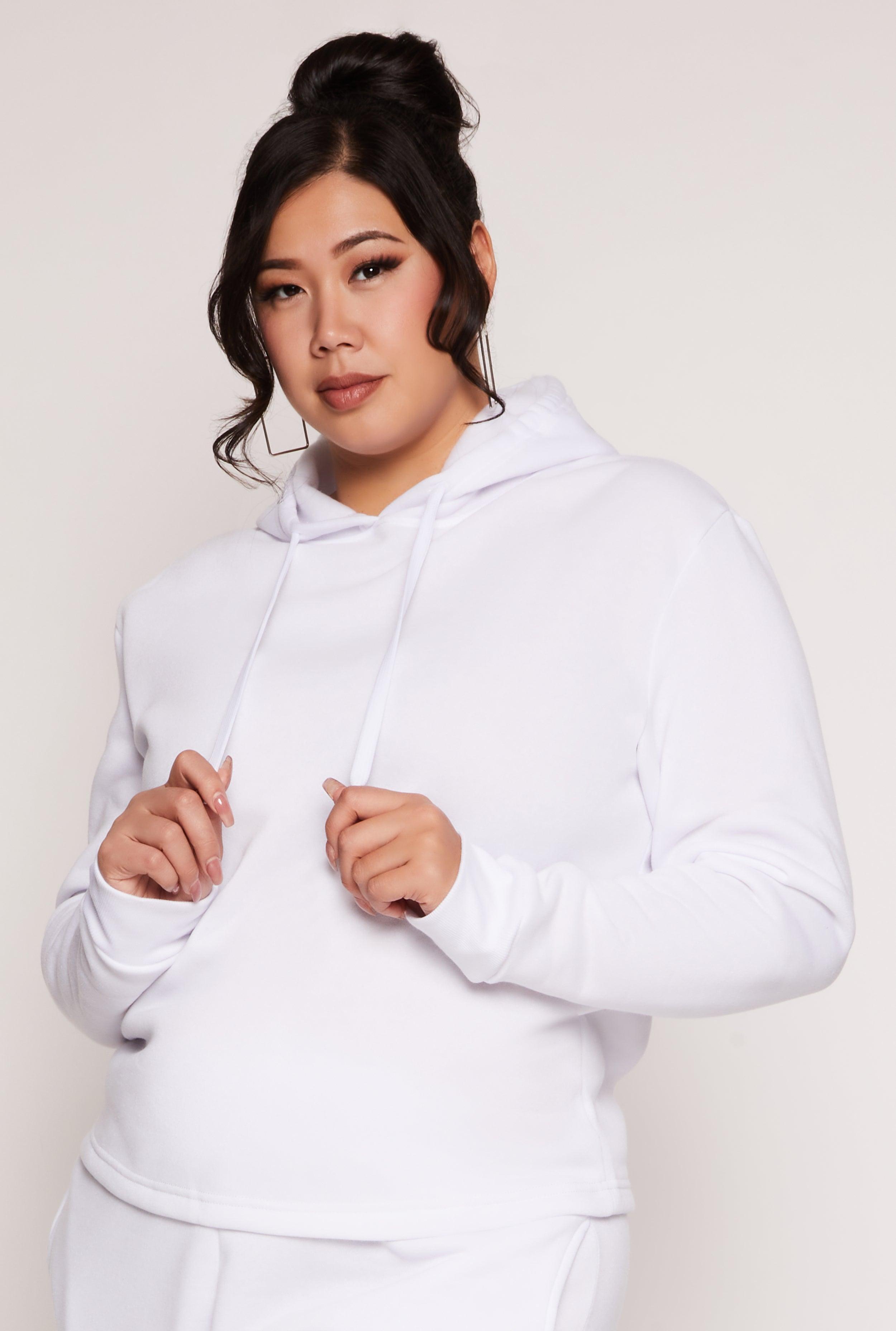 Womens Plus Size Fleece Pullover Hoodie Product Image