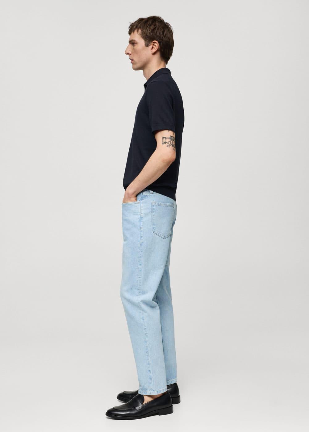 MANGO MAN - Regular fit light washed jeans light blueMen Product Image