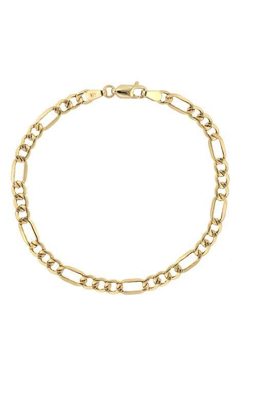 Bony Levy Mens 14K Gold Figaro Chain Bracelet Product Image