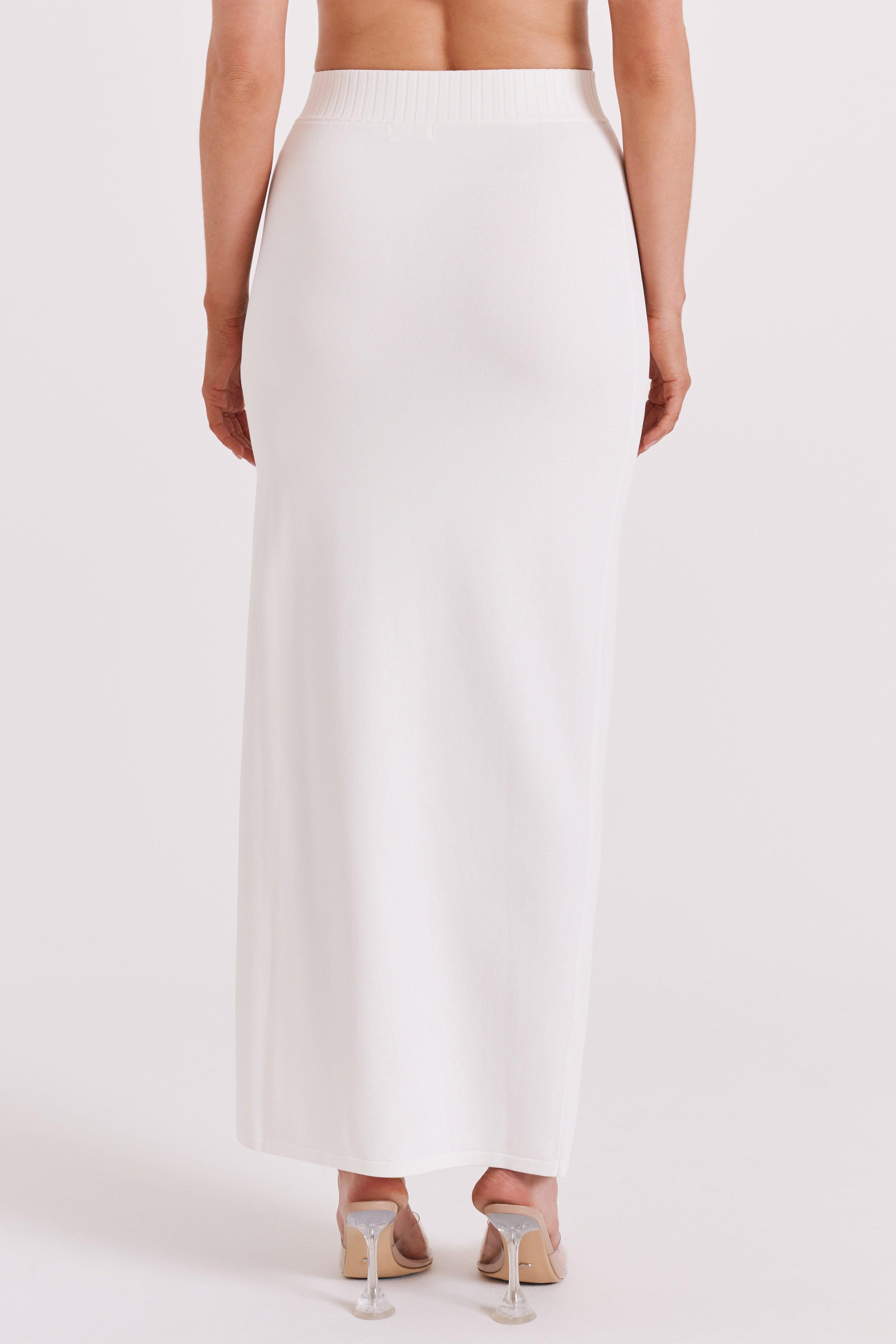 Darby Knit Midi Skirt - Ivory Product Image