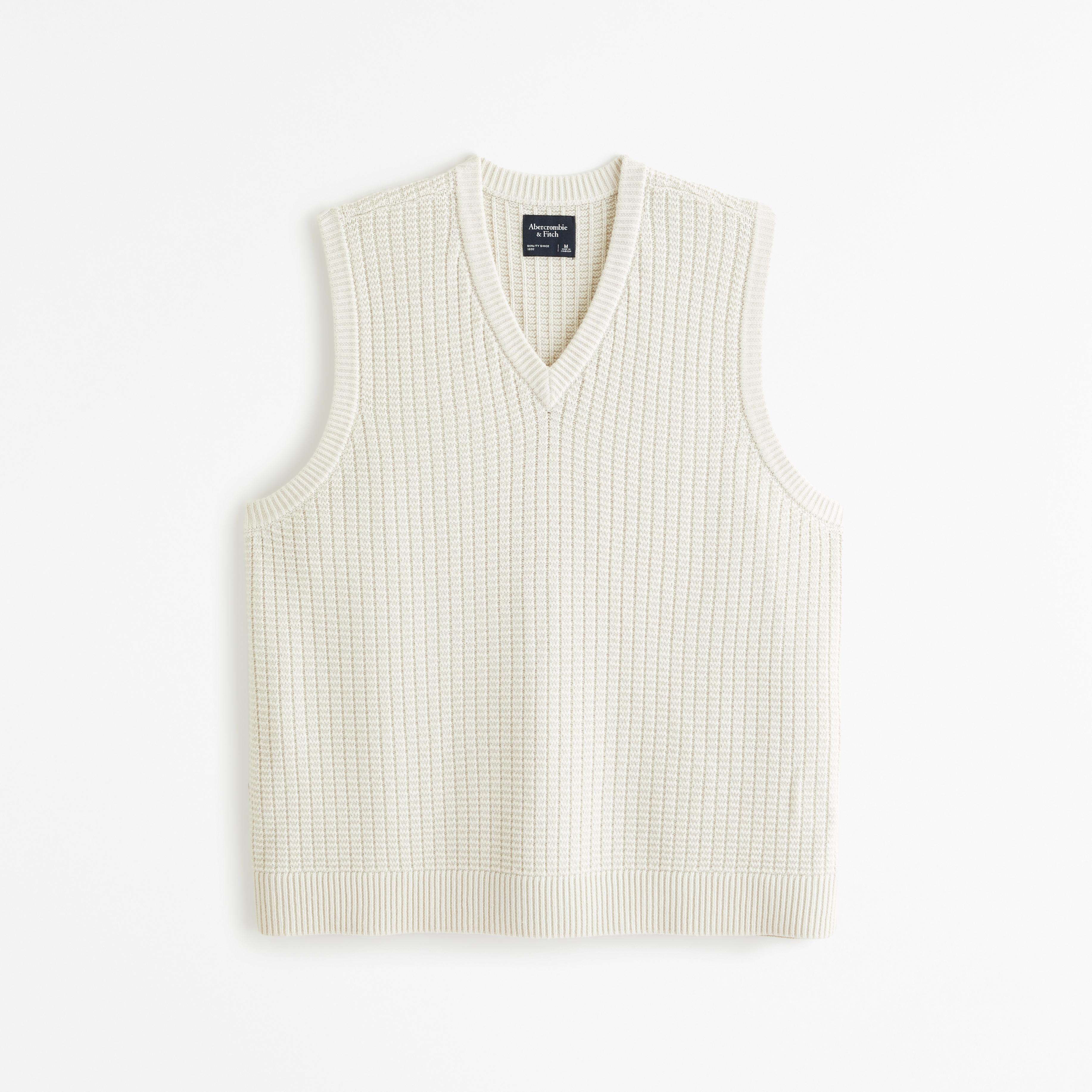 Oversized Stitchy Sweater Vest Product Image