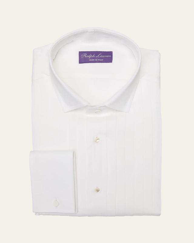 Mens French-Cuff Linen Tuxedo Shirt Product Image