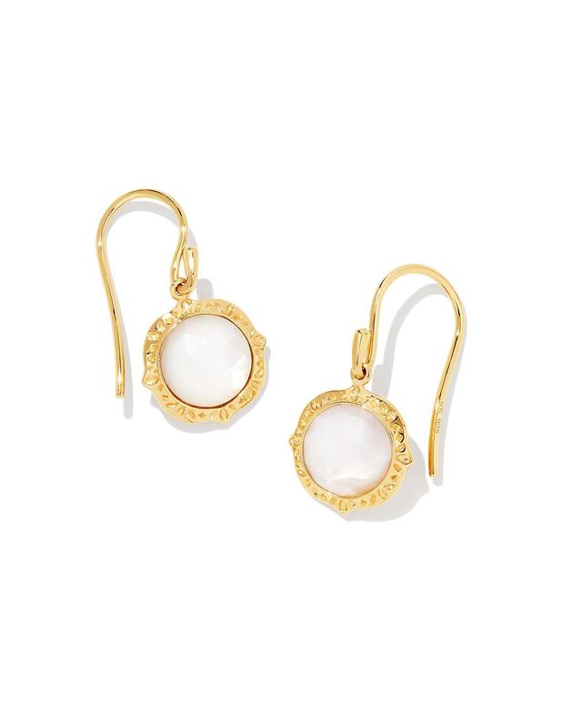 Kendra Scott Sage 18k Gold Vermeil Drop Earrings in Ivory Mother-of-Pearl | Mother Of Pearl Product Image