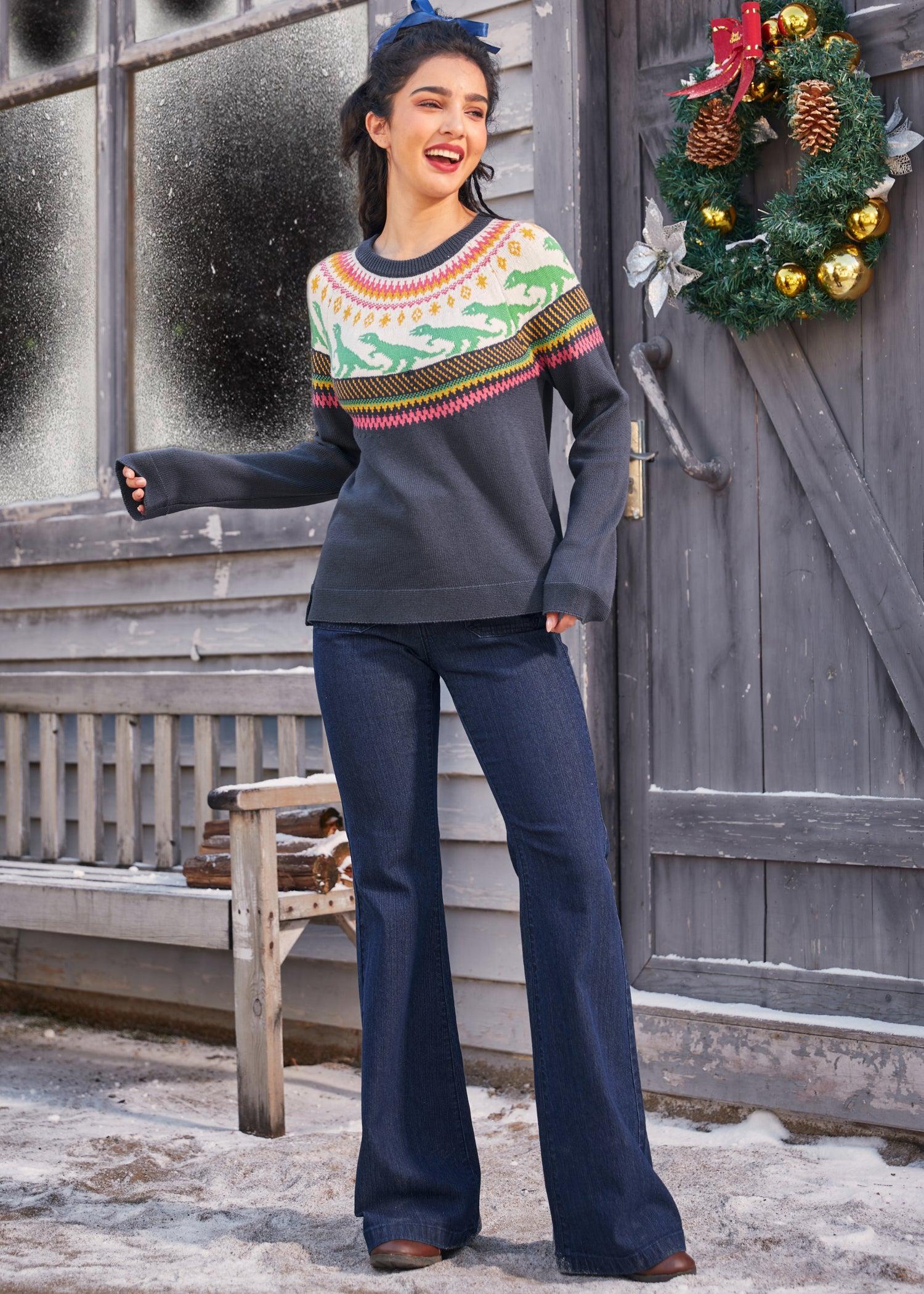 Retro Charm Raglan Sweater Product Image