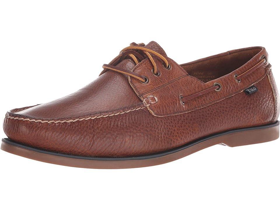 Polo Ralph Lauren Bienne Boat Shoe (Tan Oiled Tumbled Leather) Men's Flat Shoes Product Image