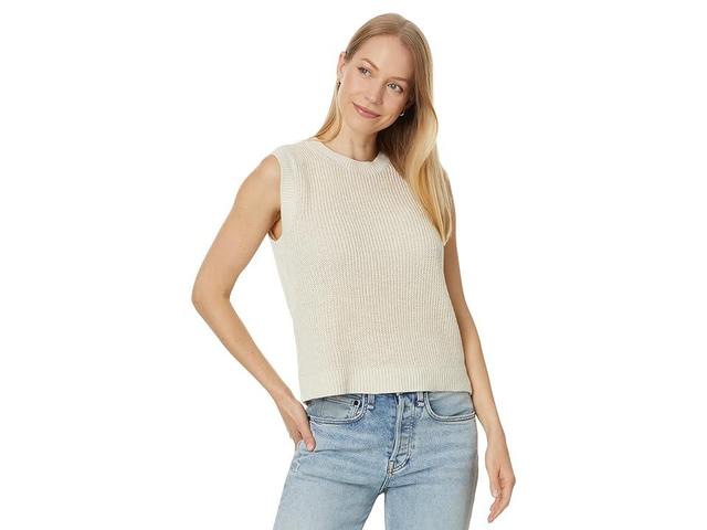 Faherty Miramar Linen Muscle Tank (Summer Sand) Women's Clothing Product Image