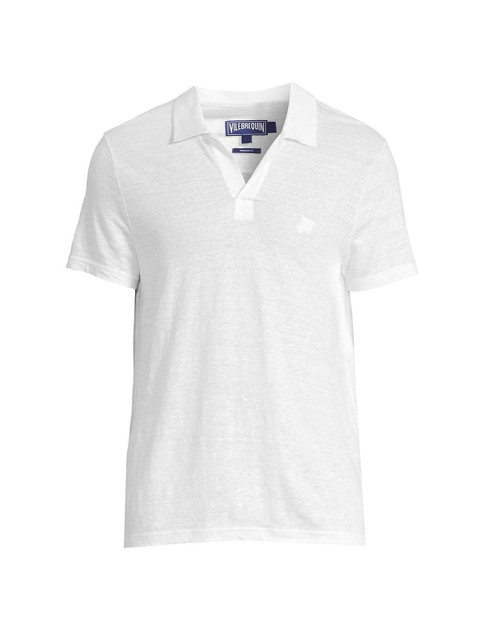 Mens Pyramid Linen Polo Shirt Product Image