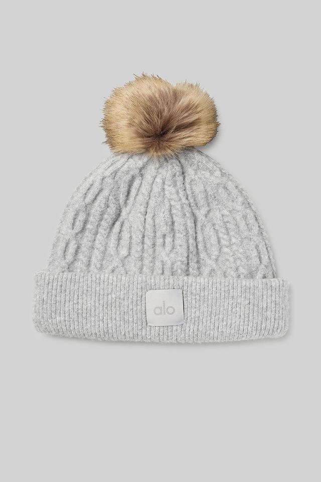 Cable Knit Beanie - Athletic Heather Grey Female Product Image