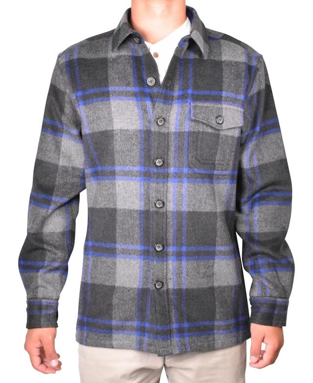 Vintage 1946 Mens Buffalo Plaid Shirt Jacket - Light Green Product Image