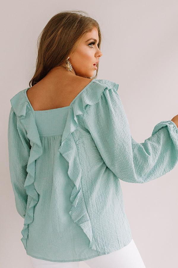 Dreams Of Tomorrow Ruffle Shift Top In Ocean Wave Product Image