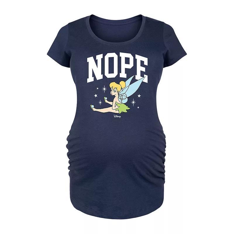 Disneys Tinker Bell Maternity Nope Graphic Tee, Womens Product Image