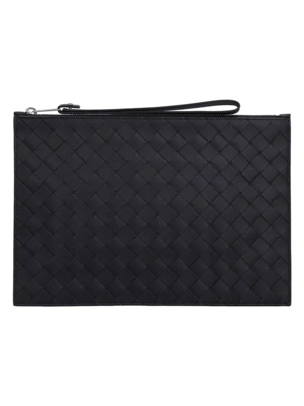 BOTTEGA VENETA Leather Pouch In Black Product Image