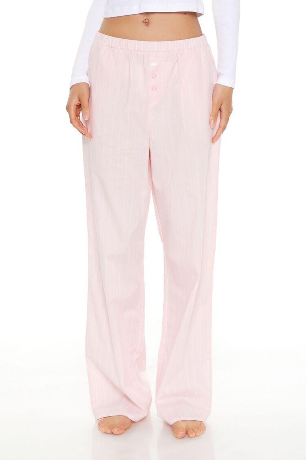 Pinstriped Poplin Pajama Pants | Forever 21 Product Image