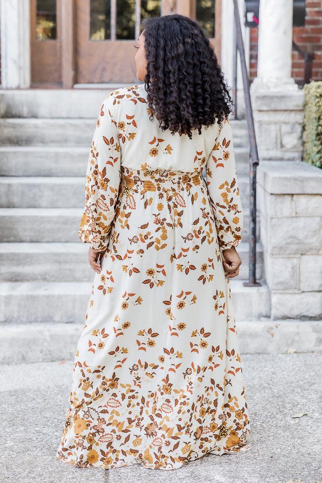 More Days Like This Brown Leaf Print Maxi Dress Product Image