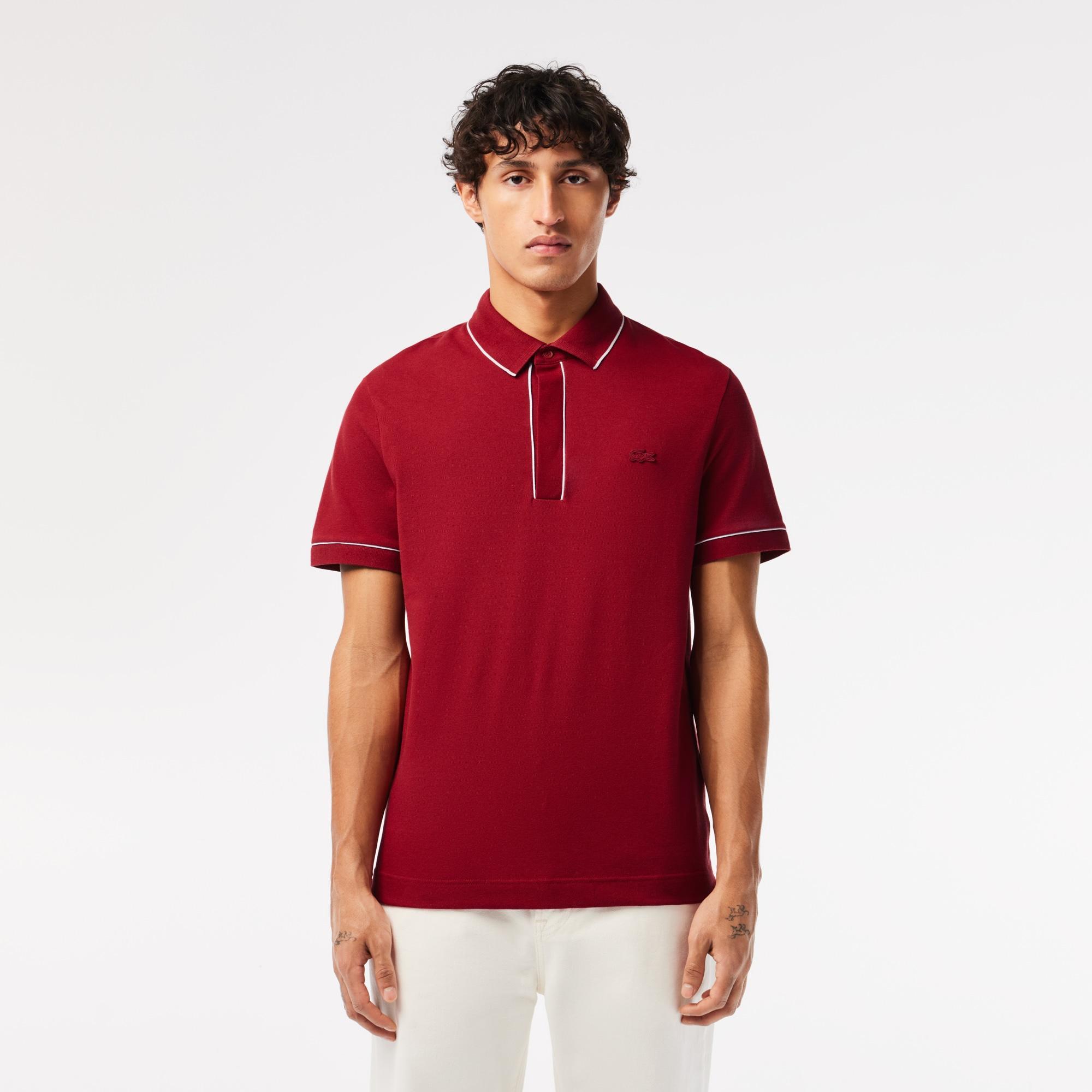 Smart Paris Stretch Cotton Contrast Trim Polo Shirt Product Image