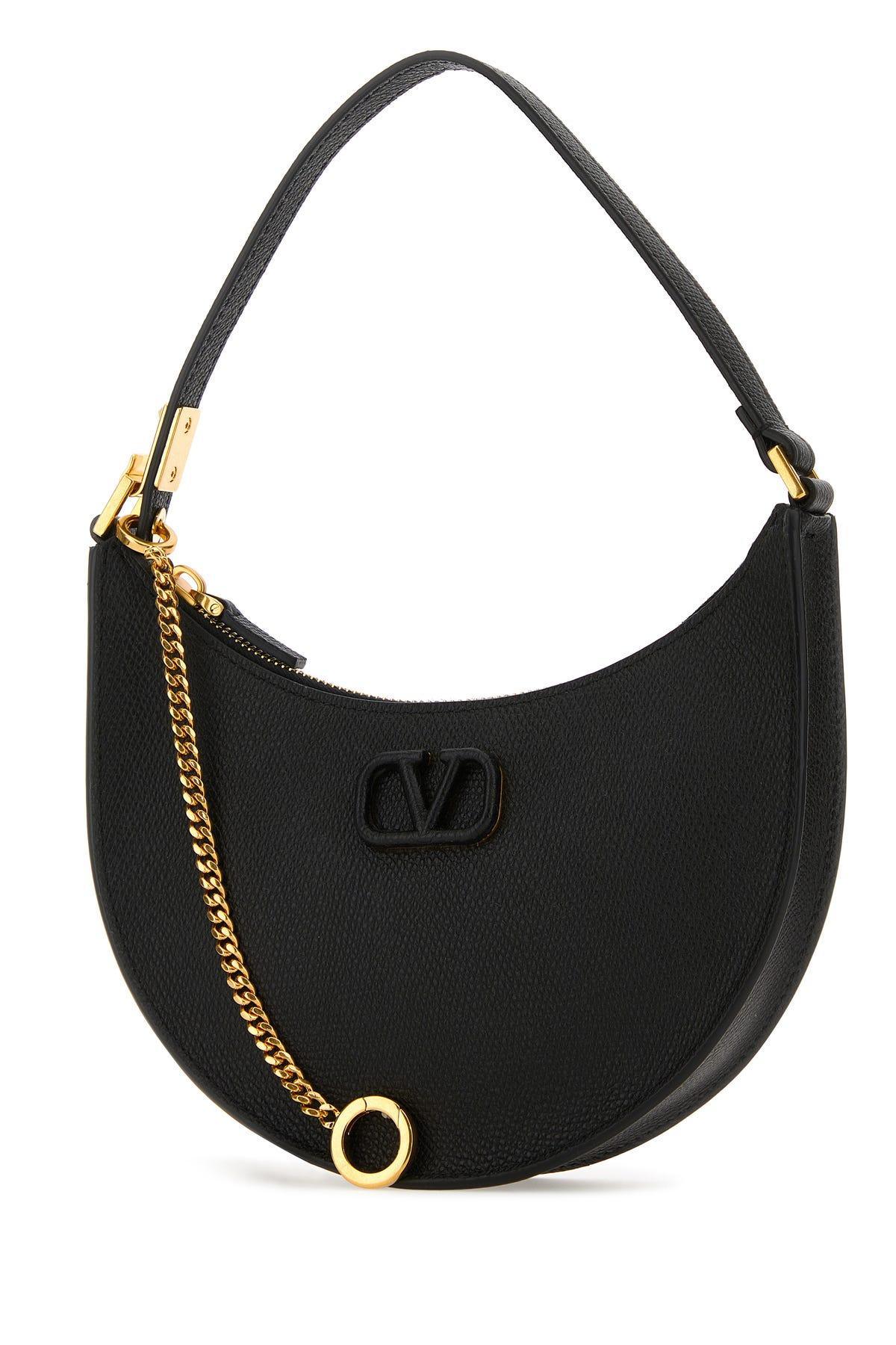 VALENTINO GARAVANI Woman Black Leather Mini Vlogo Signature Handbag Product Image